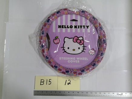 Hello Kitty Steering Wheel Cover Pink Purple 14.5-15.5 In Universal Car SUV