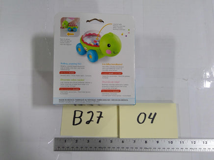 Fisher-Price Poppity Pop Turtle Push Toy 6m+ Rolling Beads Green Boy Infant