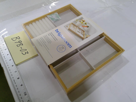 Brightroom Bamboo Divided Accessory Tray 2 Piece Jewelry Organizer Natural
