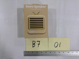 Retro Speaker Wireless Portable Beige 3W Micro USB Charging Cable New Box