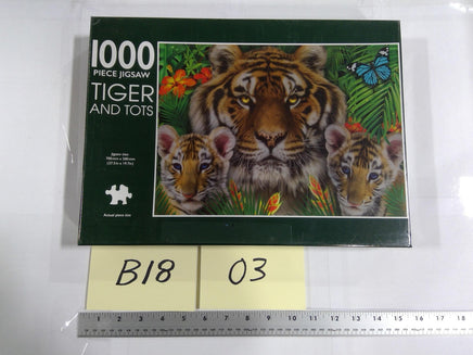 Tiger And Tots 1000 Piece Jigsaw Puzzle New Sealed Big Cat Art Page Multicolor