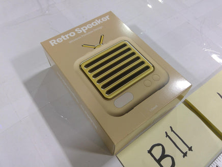ICount Retro Speaker Wireless Portable Beige 3W Micro USB Charging Cable New Box