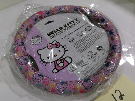Hello Kitty Steering Wheel Cover Pink Purple 14.5-15.5 In Universal Car SUV