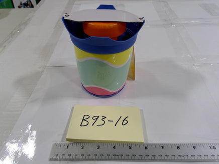BPA-Free Travel Tumbler Multicolor Plastic Abstract Drink Cup With Handle Lid
