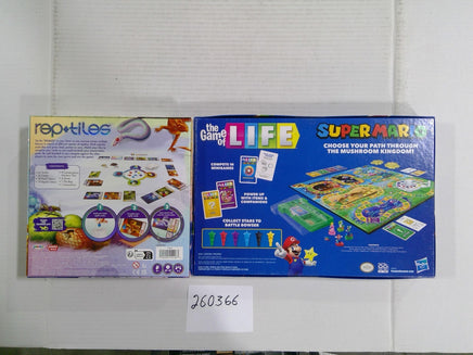Hasbro Jakks Rep-tiles Game Of Life Super Mario Family Board Game Lot New Sealed