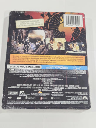 Raiders Of The Lost Ark Blu-ray DVD Digital Code Steelbook Indiana Jones Sealed
