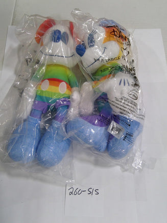 Disney Mickey Minnie Mouse Plush Toys Medium Rainbow Pride Lot 2 New Multicolor