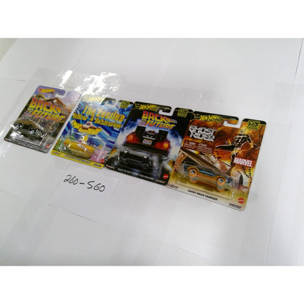 Hot Wheels Premium Pop Culture Back to the Future Beatles Ghost Rider Set NEW