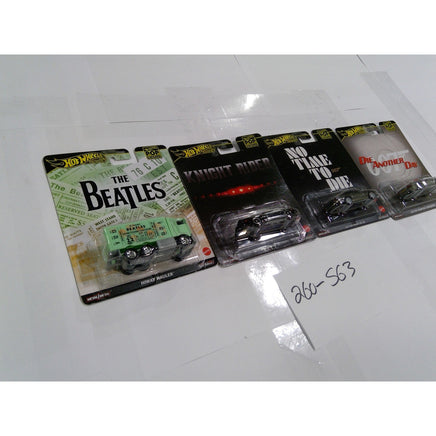 Hot Wheels Premium Pop Culture Beatles Knight Rider 007 Aston Martin 4 Car Set