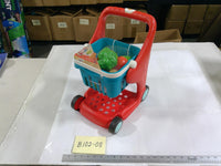 B Toys Shop & Glow Shopping Cart Toy Lights Sounds Kids Ages 1-2 Red New