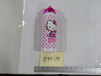 Sanrio Hello Kitty Kids Water Bottle Pink Hearts Plastic Drink Cup With Lid