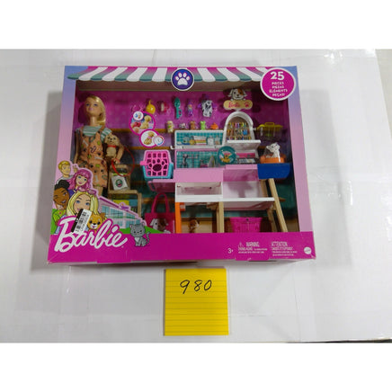 Barbie Pet Boutique Playset Doll 25+ Accessories Pink New Grooming Station Shop