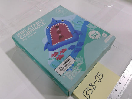 Sunnylife Inflatable Cornhole Finn The Shark Pool Yard Game 6+ Blue Toy New