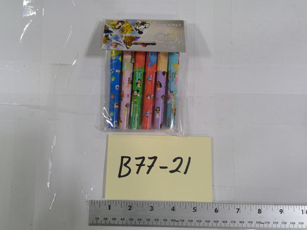 Disney 100 Kids 6 Pack Pens Multicolor Character Print School Supplies Set New
