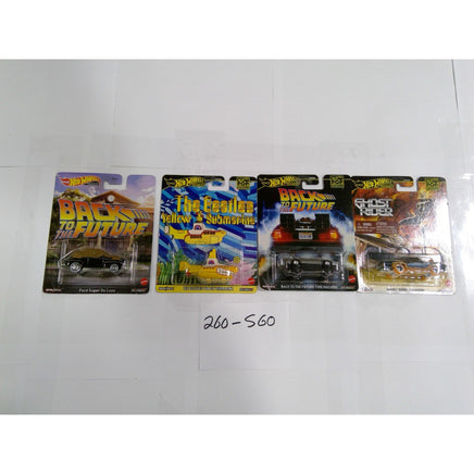 Hot Wheels Premium Pop Culture Back to the Future Beatles Ghost Rider Set NEW
