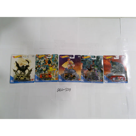 Hot Wheels Premium DC Batman Pop Culture Set of 5 1:64 Multi NEW Real Riders
