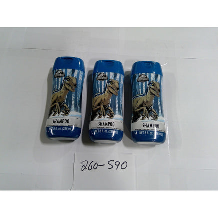 Jurassic World Shampoo Kids 3 Pack 8oz Blue Velociraptor Blueberry Scent NEW