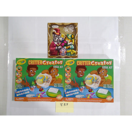 Crayola Critter Creator Fossil Kit 2pk Well Dressed Pets Coloring Book New STEAM