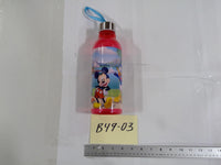 Disney Mickey Mouse Kids Water Bottle Red Plastic Drink Cup With Lid Reusable