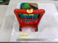 B Toys Shop & Glow Shopping Cart Toy Lights Sounds Kids Ages 1-2 Red New
