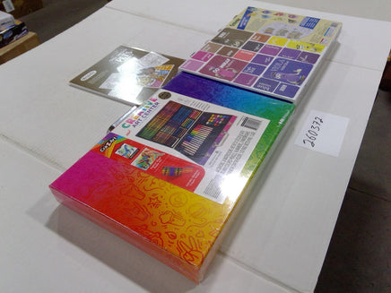 Crayola Art Sets Lot 3 Limited Edition Case & Coloring Book Multicolor