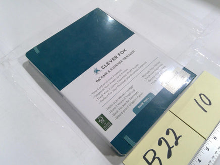 Clever Fox Income & Expense Tracker Large Teal Financial Receipts Book Ledger