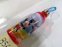 Disney Mickey Mouse Kids Water Bottle Red Plastic Drink Cup With Lid Reusable