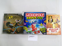Accomplices Monopoly Knock Out Traitor Tots Family Party Game Lot New Sealed
