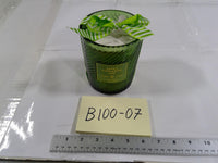 Apple Cinnamon Joy Scented Candle Green Ribbed Glass Jar Large Holiday Decor