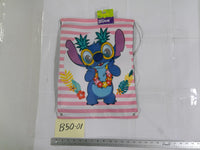 Disney Stitch Pink 18" Drawstring Backpack Soft Case Girls School Gym Bag