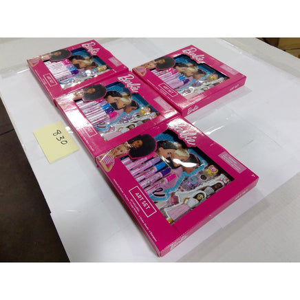 Barbie Art Set Kids OS Pink NEW Notebook Markers Stickers Stampers Mattel 4pk