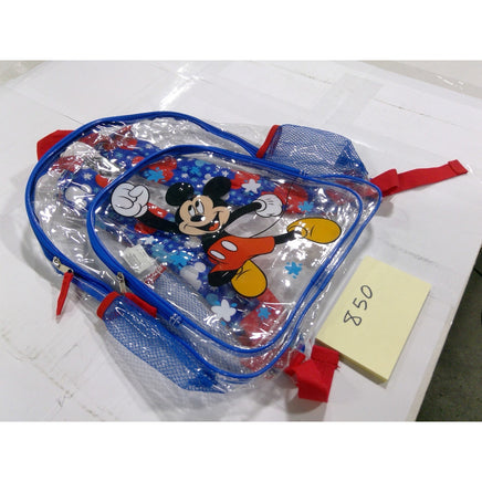 Disney Mickey Mouse Clear Backpack Kids OS Blue Red NEW Stadium Approved Bag