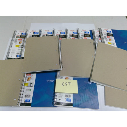 Five Star Spiral Notebook 1 Subject 80 Sheets Blue College Ruled NEW Lot 14pk