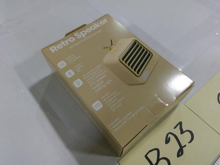 Retro Speaker Wireless Portable Beige 3W Micro USB Charging Cable New Box