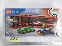 LEGO City F1 Truck With RB20 & AMR24 Cars 60445 1086pcs 8+ Building Set New