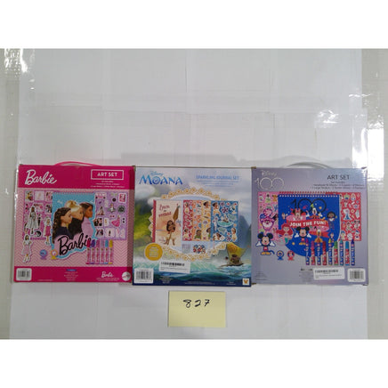 Barbie Moana Disney 100 Art & Journal Set Bundle Kids Multicolor New 3-Pack