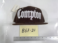 Compton Hat Cap Baseball Fitted Mens One Size Brown City Embroidered Streetwear