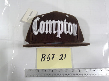Compton Hat Cap Baseball Fitted Mens One Size Brown City Embroidered Streetwear