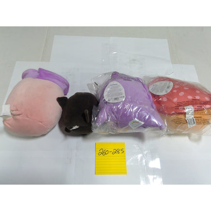 Squishmallows Plush Lot 4pc Pink Pig Bat Purple Orange Mixed Size Excellent