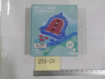 Sunnylife Inflatable Cornhole Finn The Shark Pool Yard Game 6+ Blue Toy New