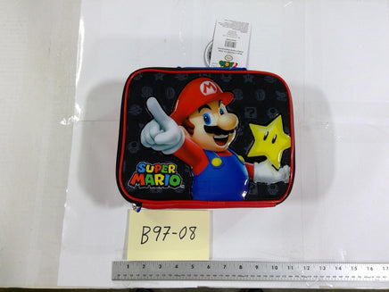 Super Mario Bros Nintendo Kids Padded Tote Bag Mario Star Red Black New Glossy