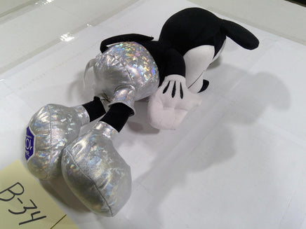 Disney Mickey Mouse 100 Years Of Wonder Plush Toy Black White Silver Outfit New