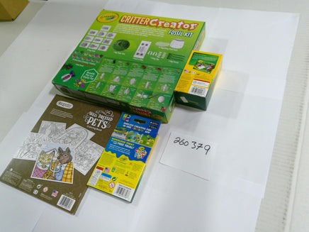 Crayola Critter Creator Fossil Kit Pets Coloring Book Crayons Markers Lot New