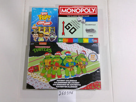 Hasbro Monopoly Bitty Pop Chase Game TMNT Advent Calendar Game Lot New Sealed