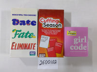 Date Fate Eliminate Cuffing Season Girl Code Adult Party Card Game Lot New
