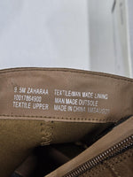 Style & Co Boots Womens Size 9.5 Brown ZAHARAA Ankle Block Heel Faux Suede Zip