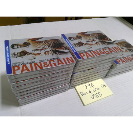 Paramount Pain & Gain Blu-ray DVD Lot of 26 Silver USED Steelbook Michael Bay