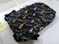 Disney Black 13" Girls Backpack Soft Case Adjustable Straps Disney 100 Print