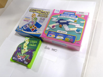 ThinkFun Buffalo Hasbro Gravity Maze Dominoes Trash To Table Family Game Lot