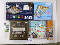 Hasbro Family Board Game Lot Clue Monopoly Jenga Disney Lilo & Stitch Box Two